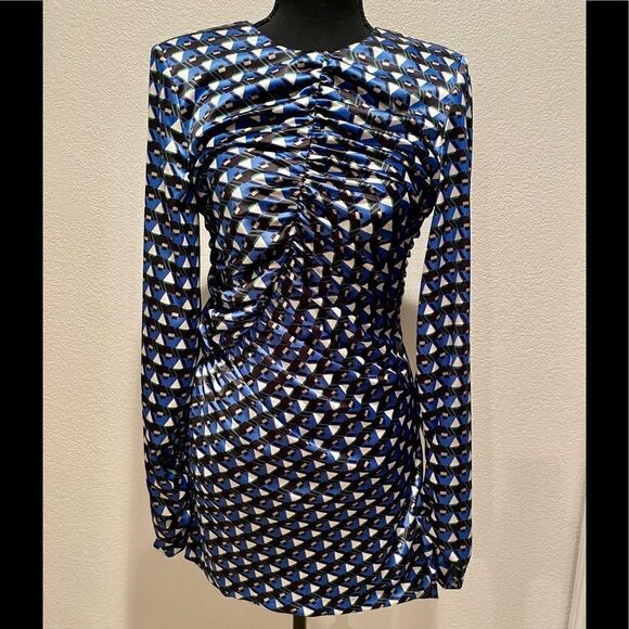 NWT Zara Geometric Print Dress - Picture 1 of 9